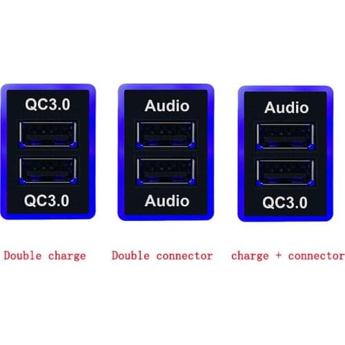 1pc Quick Charge Car Charger Dual QC3.0 USB Interface Socket Fast Car Charger Use for Toyota prado 12-17