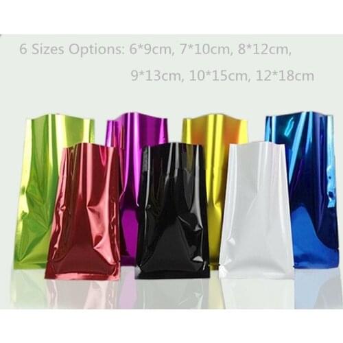 100 pcs Colorful Foil Heat Sealed Bag Pouch Smell Proof Foil Bags Foil Pouches Food Storage Free Shipping