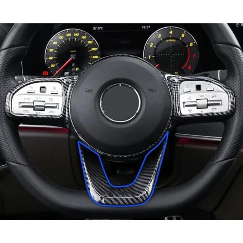 Car Steering Wheel Frame Steering Wheel Sequin Sticker Trim for Benz W177 W205 W213 Sport Edition 2019-2020