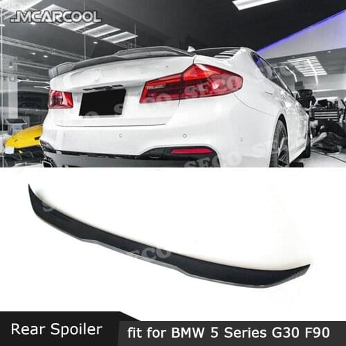 For BMW 5 Series G30 F90 M5 Sedan 2017 -2019 Rear Boot Duck Spoiler Carbon Fiber / FRP PO Style Rear wings Car Styling