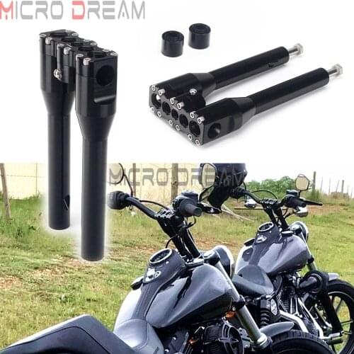 For Harley Custom Dyna Softail Sportster XL883 XL1200 Universal Motorcycle 6" 8" 10" 12" Rise Bar Clamp 1" 25mm Handlebar Riser
