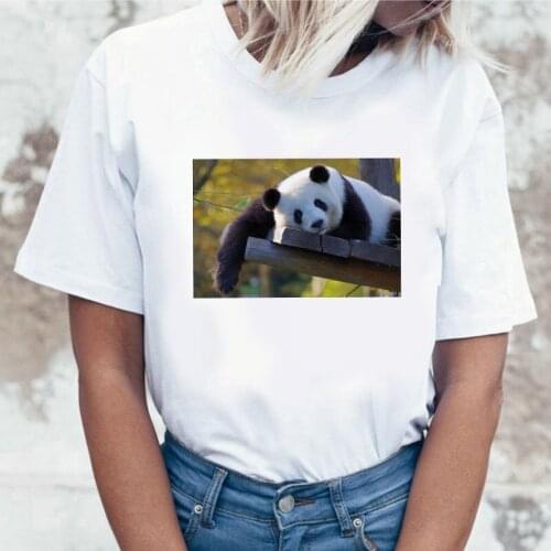 Harajuku Tshirt 2021 New Summer Tshirt Panda theme T Shirt Fashion Womens T-shirt Harajuku T-shirt Top Summer tee