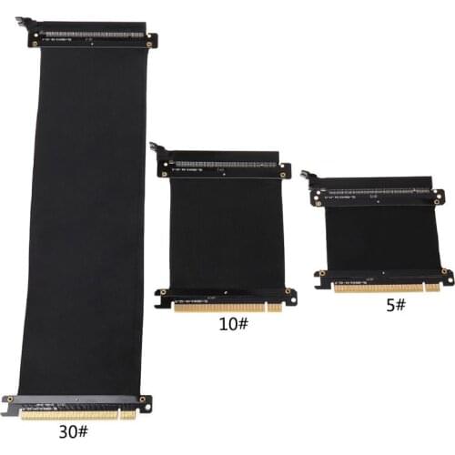PCI Express 16x Flexible Cable Riser Card Extension Port Adapter Graphics Video Card Extend Cord for 1U 2U Chassis