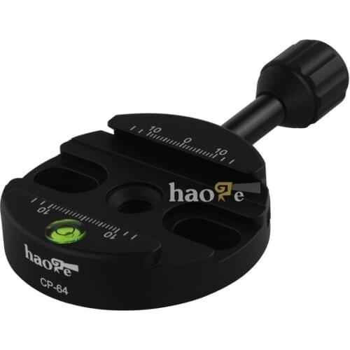 Haoge 64mm Screw Knob Clamp Adapter Mount for Quick Release QR Plate Camera Tripod Ballhead Monopod Ball Head Fit Arca Swiss