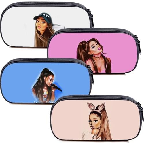 Hip Pop Cosmetic Bag Case Mochila Ariana Grande Pencil Case Pencil Makeup Box 3d Print Zipper for Teenage Gifts School Supplies