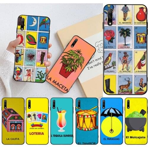 HUAGETOP Mexican Bingo Loteria Soft Phone Cover for Huawei Honor 30 20 10 9 8 8x 8c v30 Lite view pro