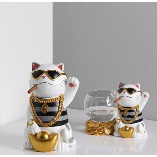 Creative lucky cat ornaments modern home decoration TV cabinet cash register decorations