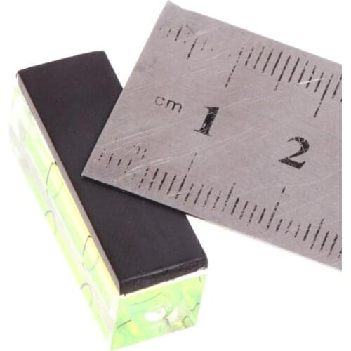 KTJ Mini Spirit Bubble Level Picture Hanging Measuring Tools with Magnetic Stripe 29x11x10mm