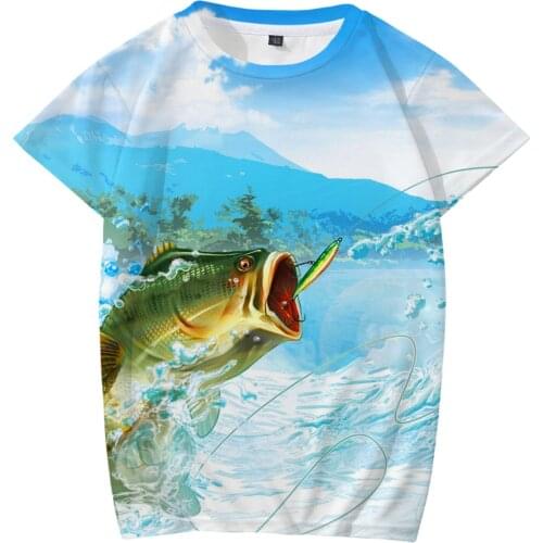 Fishing Men And Women 3d Printing T-shirt Fashion O-neck Short-sleeved T-shirt Funny Tee Summer New Style 2021 Anime Shirt