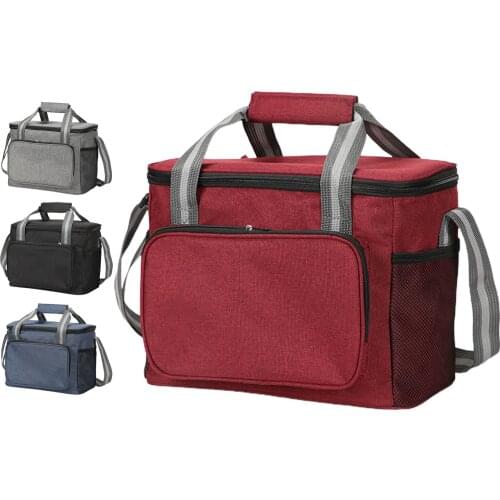 New Fashion Picnic Bag Solid color Large Capacity Lunch Bag Multipurpose Food Insulated Thermal Bag for Camping Picnic Hiking