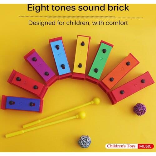 Portable Baby Toy Music Instrument Toy Wooden Frame Style Xylophone Children Kids Musical Funny Rainbow Tower Educational Gifts