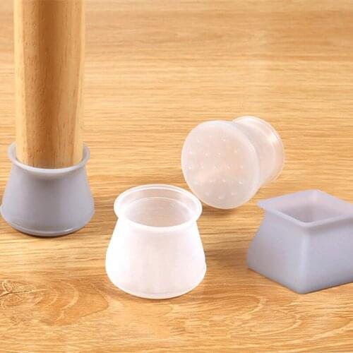 16Pcs Anti-slip Chair Leg Protector Household Silicone Furniture Table Foot Protective Pad
