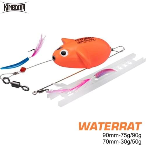 Kingdom WATERRAT Fishing Lure Sinking Floating 70mm 30g/50g 90mm 75g/90g Artificial Far Casting Bionic Hard Bait Fishing Tackles