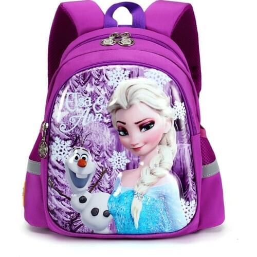 Disney new kindergarten school bag cartoon boys girls baby childrens backpack cute elsa anna child backpack girls bags