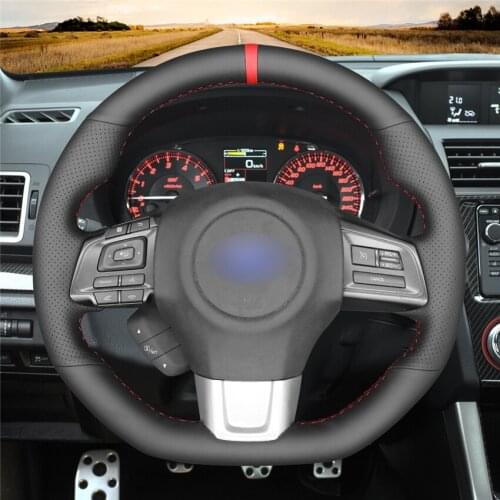 DIY Anti-Slip Wear-Resistant Steering Wheel Cover For Subaru WRX (STI) Levorg 2015 - 2019 Car Interior Decoration