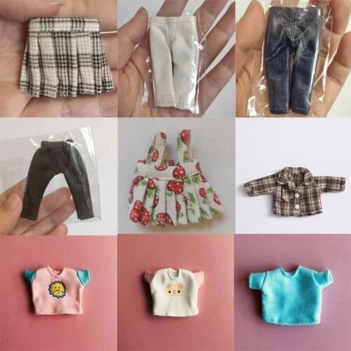 Discount Casual print T-shirt jacket OB11 baby velcros 1/12 BJD beautiful knot pig doll clothes doll accessories