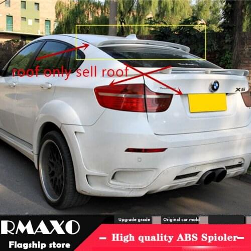For BMW F16 X6 Roof Spoiler 2015-2018 F16 X6 High Quality ABS Material Car Rear Wing Primer Color Rear Spoiler