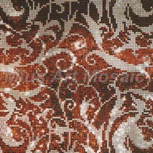 Custom glass mosaic pattern glass mosaic tile puzzle for art wall decoration 023