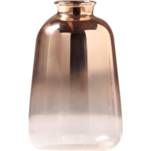 4 Pcs Glass Vase Nordic Electroplated Gold Vase Glass Flower Vases for Home Decor Dried Flower Bottle Decoration