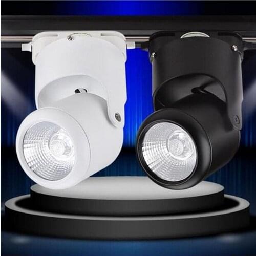 15W 20W LED COB Track light Lamp 20W COB LED Ceiling Downlight 360 degree rotation LED spotlights Home Lighting Commercial Lamps