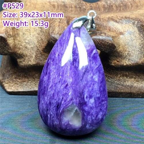 Top Natural Purple Charoite Stone Pendant Jewelry For Woman Lady Man Healing Gift Crystal 39x23x11mm Beads Silver Gemstone AAAAA