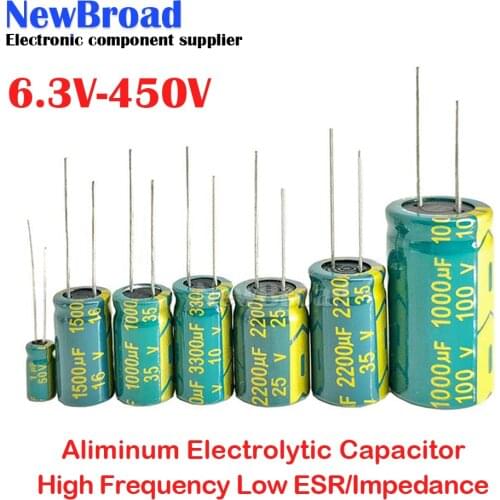 2-50pcs 10V 16V 25V 35V 50V High Frequency Low ESR Aluminum Capacitor 100UF 220UF 330UF 470UF 680UF 1000UF 1500UF 2200UF 3300UF
