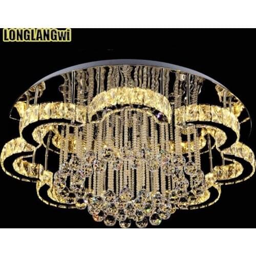 High Quality Large Modern Living Room Crystal Chandelier Large Home Decor Lighting Fixture LED Chandeliers light
