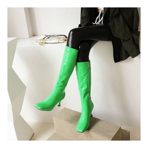 Autumn And Winter Fashion Womens Stiletto Boots Womens shoes High heel woman Womens boots Big Size 34-46 Heel height 7.5cm