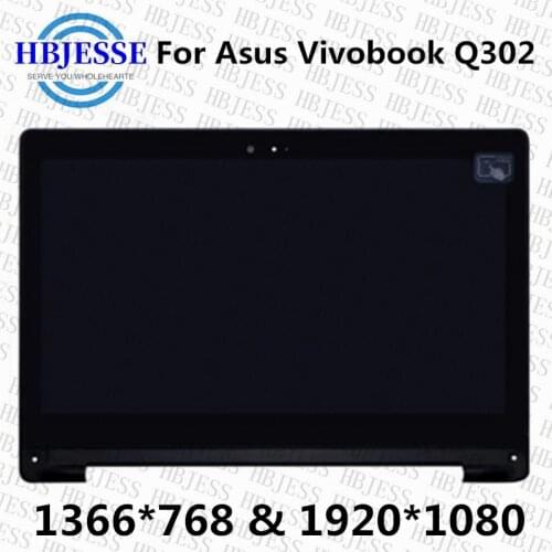 13.3'' LCD Display TouchScreen Digitizer Laptop Assembly with Frame For Asus Vivobook Q302 Q302L Q302LA Q302LN