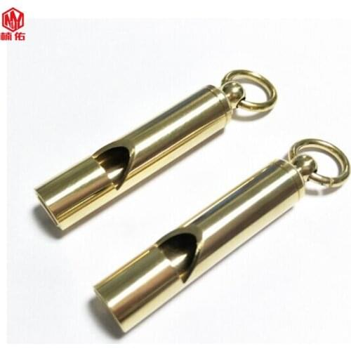 1PCS Retro Brass Referee Whistle Outdoor Survival Equipment Military Fan Supplies Portable EDC Survival Tool