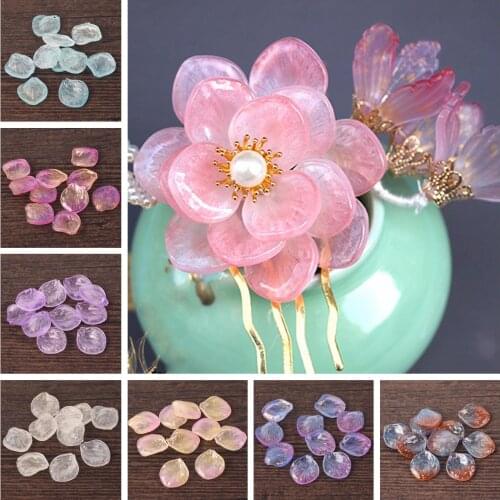 10pcs 20x18mm Flower Petal Shape Lampwork Crystal Glass Loose Top Drilled Pendants Beads lot for Jewelry Making DIY Findings