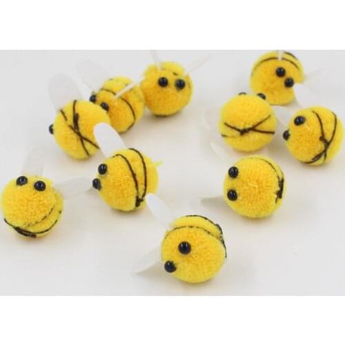 10pcs 20mm Pompom Plush Ball bee Soft Pompoms for Craft DIY Supplies Home Decoration Garment Sewing on Cloth Accessories