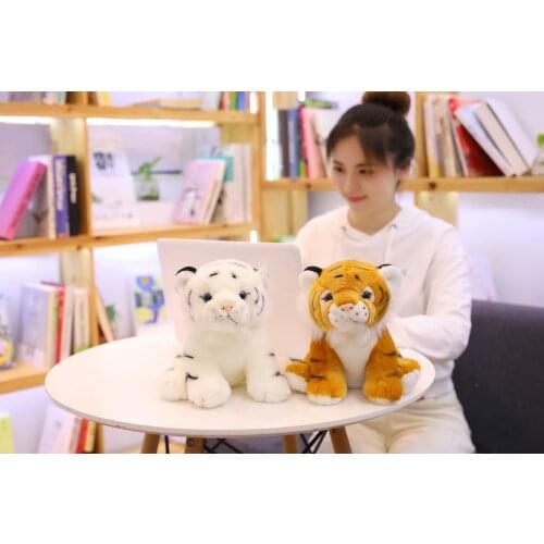 12cm plush simulation Sitting Tiger good quality stuffed soft doll Childrens birthday christmas gifts