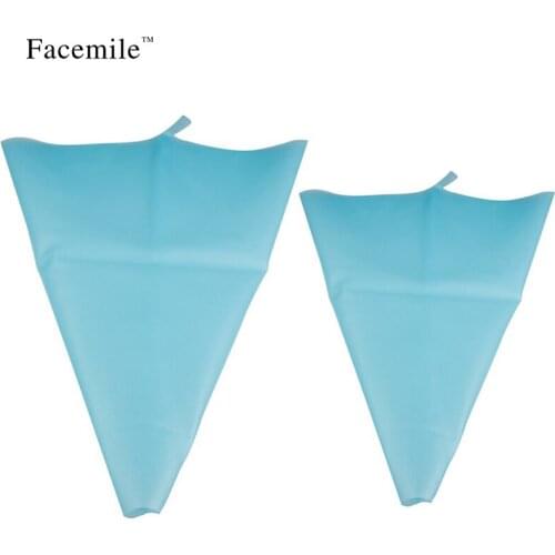 2pcs/set Reusable Silicone Reusable Cake Icing Piping Cream Bag Fondant Decorating Supplies S L Baking Pastry Tools ZH011