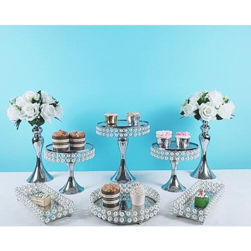 3pcs-17pcs/lot Cake Stand Round Cupcake Stands Wedding Birthday Party Dessert Cupcake Pedestal Display Plate Home Decor