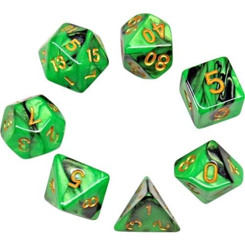 New 7pcs D20 Polyhedral Dice Double Colors 20 Sided Dices Table Board Role Playing