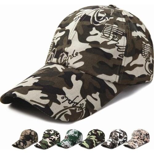 2020 New Outdoor Sport Caps Baseball Caps Simplicity Tactical Military Army Camo Hunting Cap Camouflage Hats Sun Caps Unisex