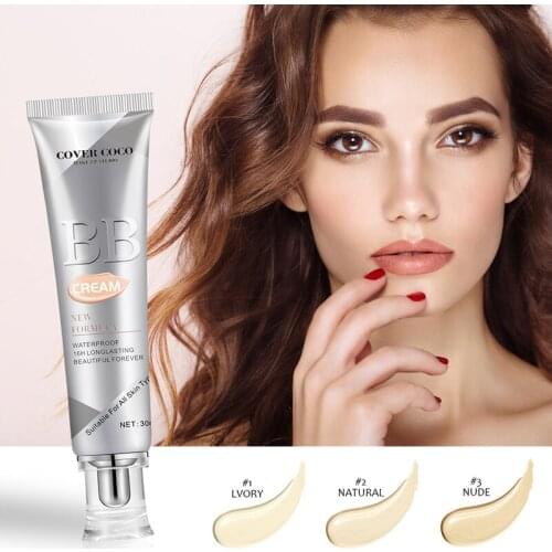 Longlasting Makeup Moisturizing BB Cream Hidden Pores Sun protection Waterproof Makeup Base Foundation Even Skin Tone Face Cream