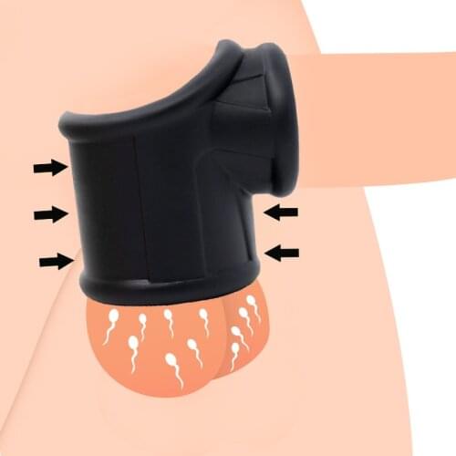 Men Penis Ring Silicone Scrotum Bondage Sperm Lock Ring Penis Sleeve Cock Cage for Man Sex Toys Erectile Time Lasting Penis Cage