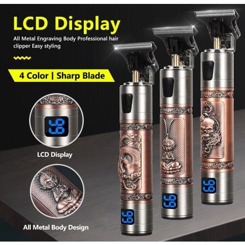 Electric Hair Clipper T9 Hair Trimmer for Men Professional Barber Shaver Trimmer Hair Cutting Machine for Men Cordless Haircut