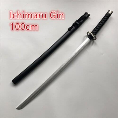Cosplay Bleach Anime Wooden Ichimaru Gin Sword Cosplay Sword Anime Ninja Knife wood Weapon Prop 100cm