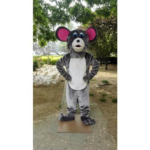 Grey Rat Mascot Costume Cosplay Animal Mouse Party Game Fancy Dress Outfit Advertising Halloween Adults Parade Character Suit