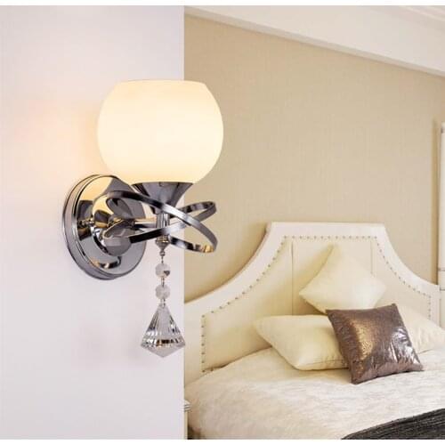 Creative Glass Crystal Wall Lamp Dining Room Living Room Aisle Lamp Bedroom Tassel Bedside Lamp (without Bulb)