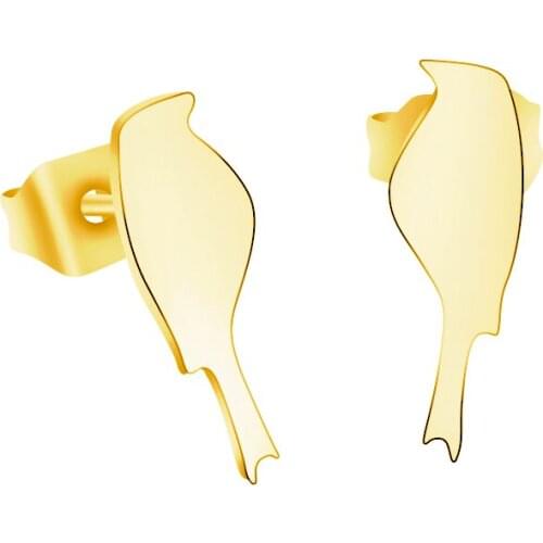 Minimal Bird Earrings For Women Fashion Jewelry Cute Kids Earring Stainless Steel Rose Gold Sister Gifts Animal Accessories