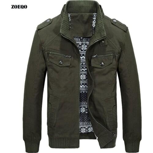 Mens Military jacket spring Cargo Plus size M-XXXL 4XL soldier Washing cotton Casual man Jackets Autumn Mens jackets