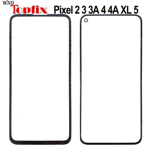 For Google Pixel 2 3 4 5 Front Screen Glass Outer Glass Panel Replacement Pixel 2 3 3A 4 XL Outer Glass Front Panel Pixel 4A 5G