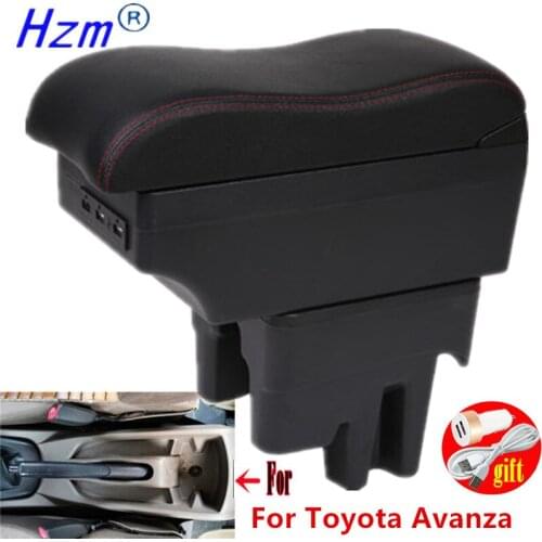For Toyota Avanza Armrest Box For Toyota Avanza Center Console Modification Accessories Cup Holder Large Space USB Interface