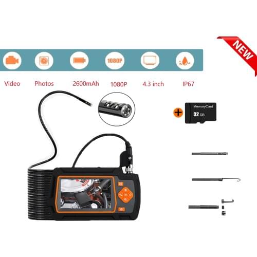 Industrial Flexible Camera 8.5MM 1M Record Video Function Sewer Inspection With 6 Adjustable LED Lights