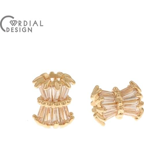 Cordial Design 30Pcs 9*11MM Jewelry Accessories/Pendant For Necklace/Hand Made/CZ Charms For Bracelet/DIY Parts/Earring Findings