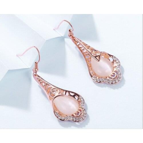 Winewa Time Lover Earrings Charm Rose Gold Small Earrings Simple Lady Wind Earrings Accessories Free of Freigh